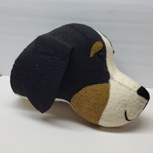 Fiona Walker Large Wool  Animal Head Nursery Wall Hanging St Bernard DOG Head Pu